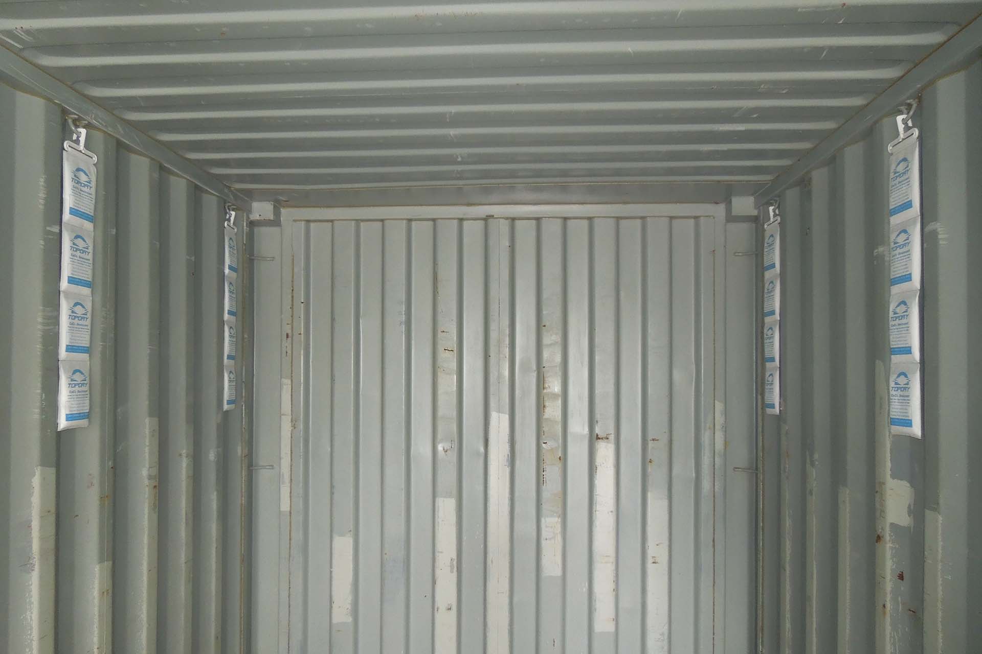 Topdry hanging container desiccant